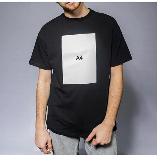 Mens T Shirts 100% Cotton Merch A4 Paper Print Casual Fashion Mens O-neck Tops Men T-shirt Short Sleeve Men Мерч А4 Tshirts