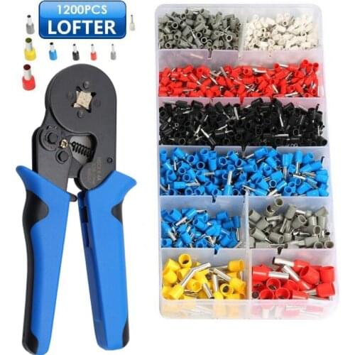 HSC8 6-4 0.25-10mm2 23-10AWG crimping pliers 1200pcs terminals for tube type needle type terminal crimp self-adjusting tool