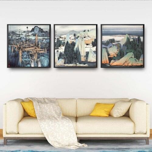 Chinese Landscape Painting Quiet Life Wall Art Canvas Painting Nordic Posters And Prints Wall Pictures For Living Room Decor