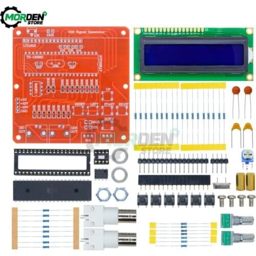 AVR DDS Signal Generator Module Kits Function Generator Sine Square Sawtooth Triangle Wave Frequency Adjustable LCD Display DIY