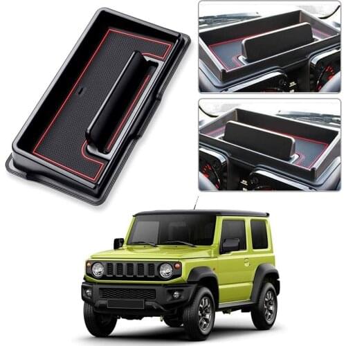 For Suzuki JIMNY JB64 JB74 2019 2020 2021 Car Central Armrest Storage Box Center Console Flocking Organizer Holder Accessories