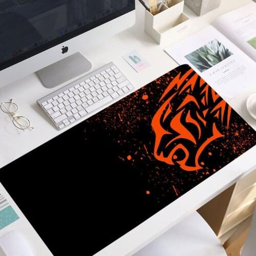 Red Leopard-Excovip Extra Long Large XL Gaming Desk Mat Smooth Surface Non-Slip Rubber Mouse Pad Mat with Designs Gamer mousepad