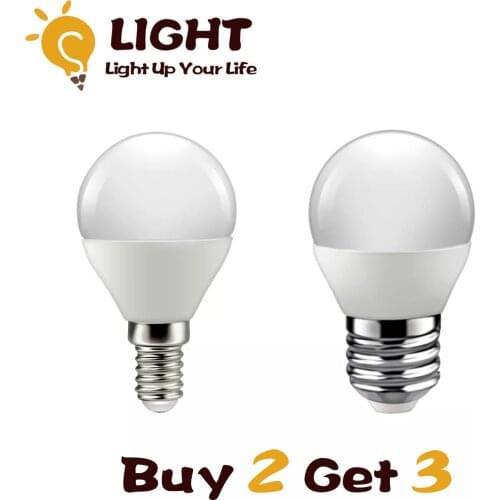 Buy 2 get 3) LED Bulb Lamp for Home Office Decoration 1PCS 5W E14 E27 3000K 6000K AC 220V-240V LED Lamp Bombillas