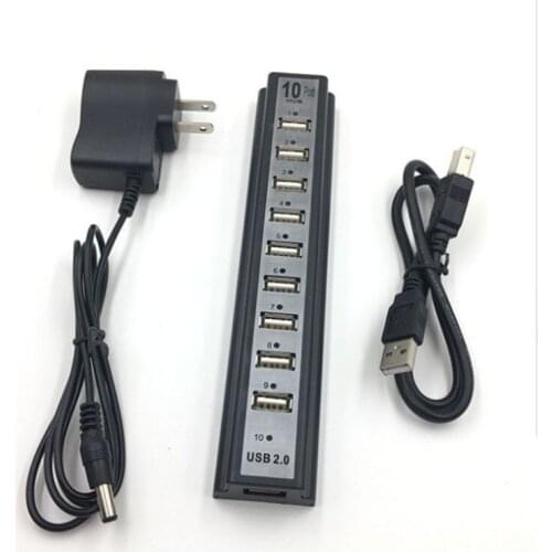 Power Adapter Usb Charger Hub Adapter Hi-speed Multi Hub 10 Port For Pc Laptop Computer Expansion Cable Plug Adapter Multiport
