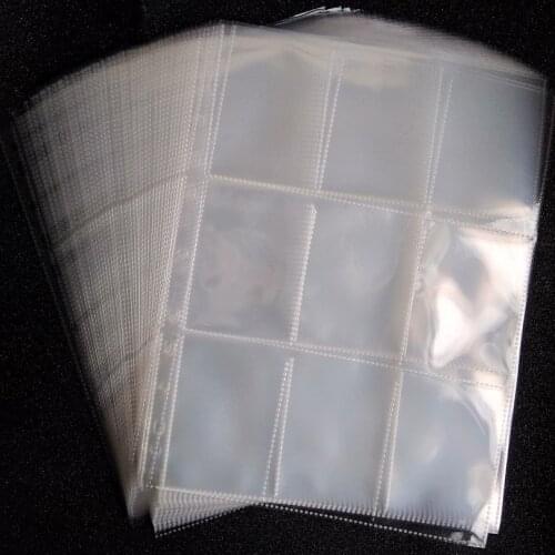 50 Pages Transparent Cards Page Trading Card Protector Insert From Top 9 Pockets/Page For Magical Trading Game Cards Pages