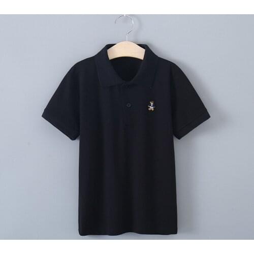 Polo Shirt Kids Summer Short Sleeve T-Shirts Boys Solid Tops Baby Kids Clothes Fashion Outfits Toddler Boy Polo Costume