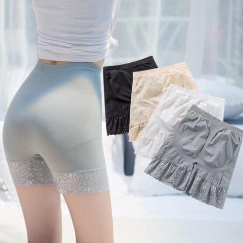 Sexy WomenS Safety Shorts Under The Skirt Female Slim Lace Panties High Waist Flexible Underwear Soft Comfortable Lingerie