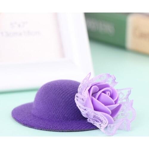 1PC Doll Hat Cap for 28-30cm mini Doll Accessories Girls Toy Cap Flower Round Hat Doll Bowler Hat Kids Toys Gift 10 Colors