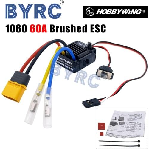 HobbyWing QuicRun 1060 RTR 60A Brushed Electronic Speed Controller ESC For 1:10 RC HSP Car Waterproof RC Car Axial scx10