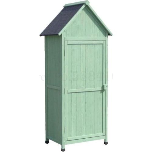 European Solid Wood Tool Room Cabinet, Outdoor Garden, Waterproof And Sunscreen Courtyard Cabinet, Balcony Storage Cabinet