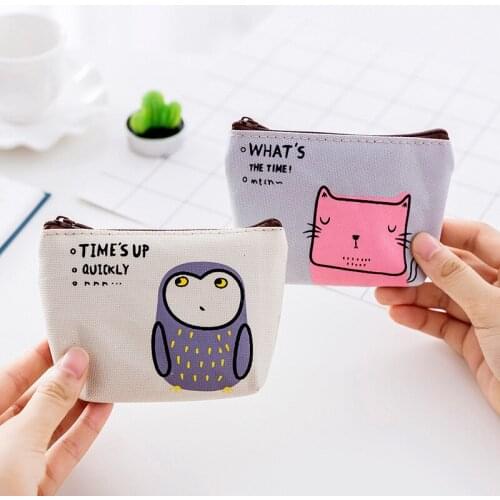 Cute zero Wallet Coin Bag key bag storage bag cartoon lady Purse Mini Hand Bag