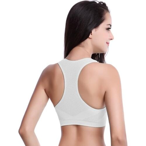 Fitness Bra for Women High Impact Shockproof Push Up Sports Bra Nylon Breathable Yoga Gym Running Workout Padded Tank Crop Top