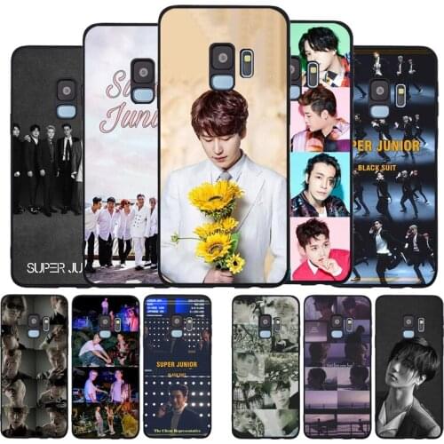 Super Junior black Soft phone Case For Samsung S20 S10 S9 S8 S7 edge Plus Lite For Note 8 9 10 A6 A7 A8 A9 2018