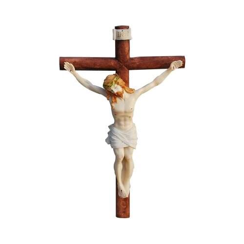 Vintage European Catholic Relics Christian Crafts Wall Ornaments Suffering Like Jesus Like a Cross