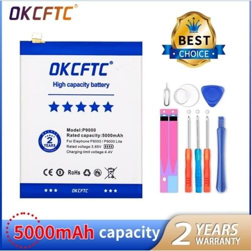 5000mah Battery Elephone P9000 High Quality Original Replacement Back-up for Elephone P9000 Lite Smartphone