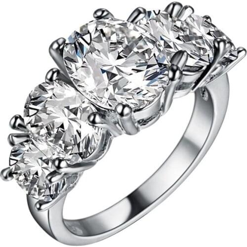 Woman Ring Vintage Oval Cut Natural Crystal Engagement Ring Anniversary Gift Women Wedding Banquet Party Jewelry Ring