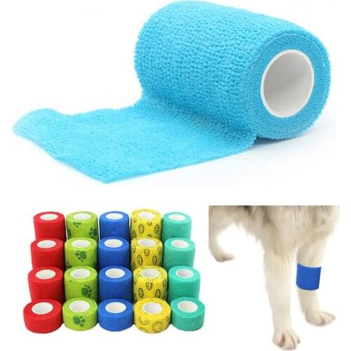 1 Roll Pet Dog Bandage Medical Elastic Multifunctional Bandage Cat Vet Wrap Self Adherent Pet Supplies Accessories