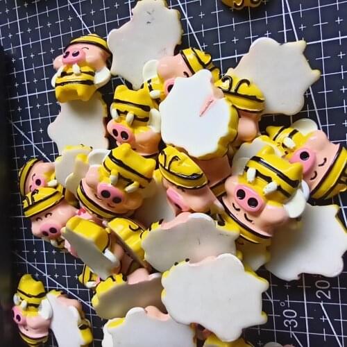 1pcs/lot resin flat back pig 29mm Scrapbook Embellishment DIY Phone Decoration