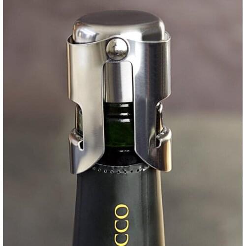 1pcs Champagne Bottle Stopper Stainless Steel Sparkling Grape Wine Bottle Plug Vacuum Sealer Bottle Liquor Flow Stopper Cap Bar