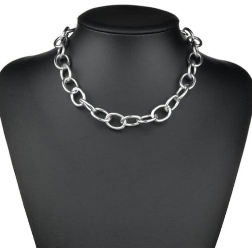 2021 Choker Moana Collares The Cross-border Punk Exaggerated Thick Chain Necklace Female Personality Restoring Ancient Ways