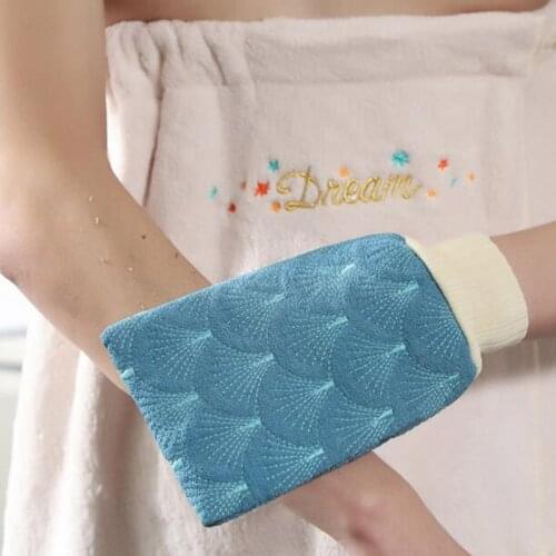5pcs Exfoliating Bath Gloves Body Massage Peeling Wash Skin Rubbing Mud Mitt Shower Scrub Glove