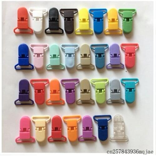 560pcs Plastic Pacifier Holder Clips Candy Colors Suspender Clips DIY 20MM Bib Clips