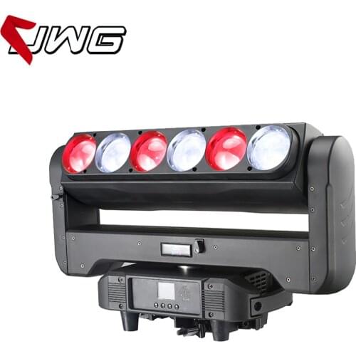 2pcs/lot 6pcs 60W 4IN1 RGBW High Power LED Moving Head Beam Bar Light LED Pixel Beam Light DMX Stage Light