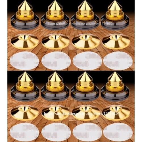 8set gold Portable loudspeakers Spikes Loudspeakers Stand repair Parts DIY Universal fever Audio Loudspeakers Shock nails