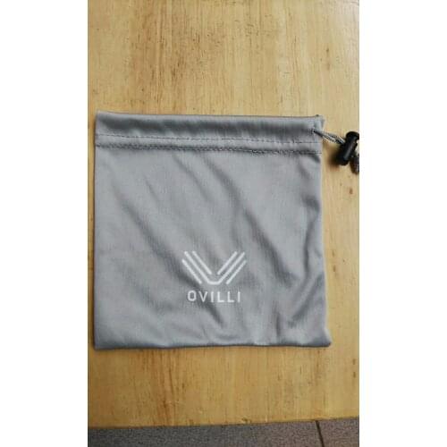 800pcs grey glasses drawstring bags microfiber jewelry bag in 4 sizes with white printing and include shipping by DHL