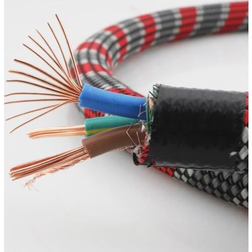 Audiocrat P107+Nylon Sleeve Per Meter OFC series hifi power cable power wire for audio power cable