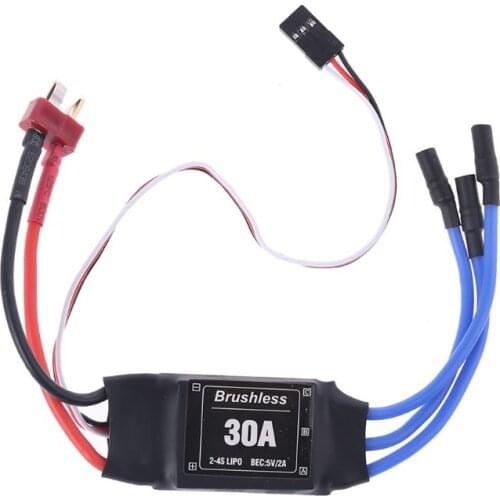 Rc Brushless Motor 30A ESC 2-4S Electric Speed Controller with 5V 2A BEC For Rc Multicopter helicopter T plug B36E