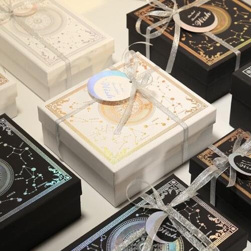 Conos papel boda paper perfume lipstick cup shirt packaging Gift box Starry sky constellation birthday wedding candy gift box