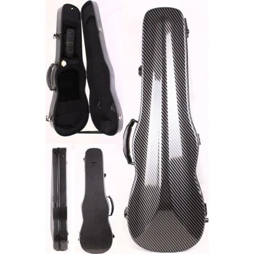 4/4 Violin Case Hard Violin Box Mixed Carbon Fiber Strong Light 1.6kg Black
