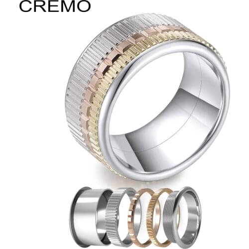 Cremo Vintage Rings in Ring Women Stackable Gear Ring Interchangeable Wedding Band Arctic Symphony Collection Set Ring