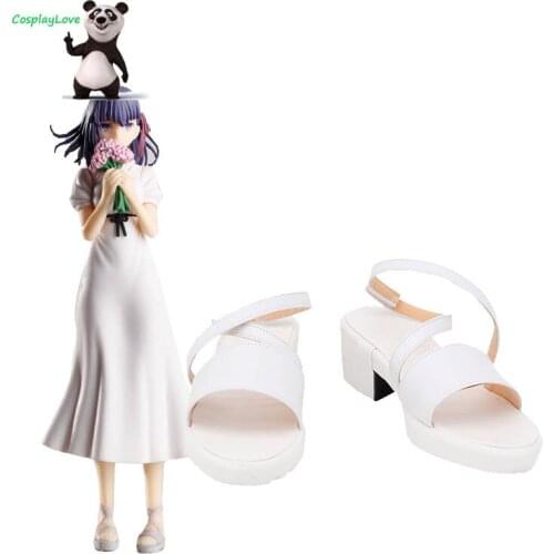 CosplayLove Fate Stay Night Heavens Feel Sakura Matou White Shoes Cosplay Long Boots Leather Custom Made For Party Birthday