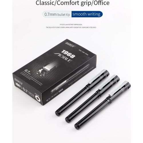 12 Burke Pc1968 Gel Pen 0.7mm Portable Pocket Pen Portable Bullet Mini Water Signature Pen Office Supplies Student Pen