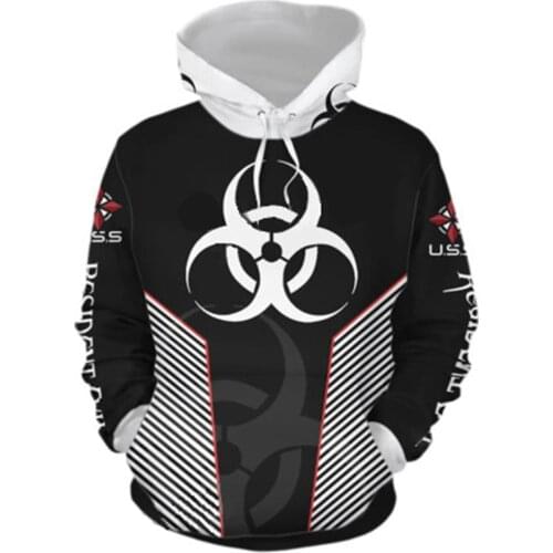Resident Cosplay Hoodie 3D Print Hoodies Men Women The Umbrella Sweatshirts Hood Pullover