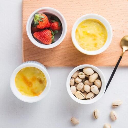Ceramic Baking Bowl Pudding Cake Bowl Stew Cup Household Fruit Plate Tableware Ice Cream Microwave Oven Salad Dessert Bowl