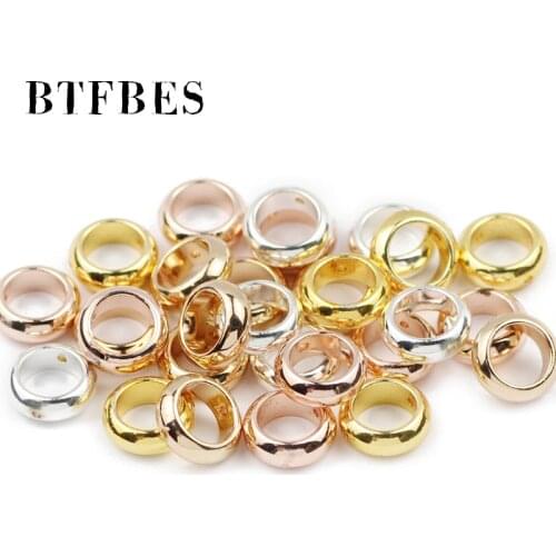 Round Circle Natural Hematite Stone Gold Silvers Smooth Spacers Loose Beads For Jewelry bracelets Making accessories Wholesale