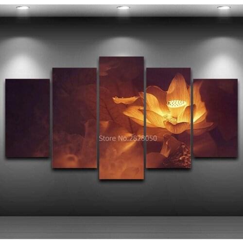 Lotus Canvas Painting Oil Painting Design Poster Prints Wall Picture for Living Room Wall Art Posters Multi Sizes Canvas Art