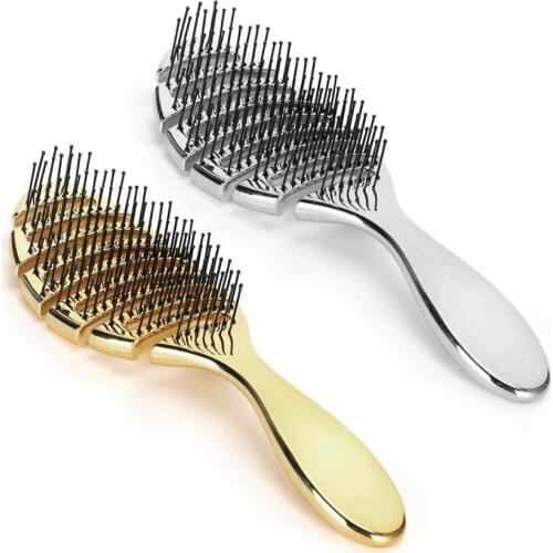 Vintage Oil Head Comb Hairbrush Scalp Massage Women Wet Curly Detangle Hair Brush for Salon Hairdressing Styling Tools