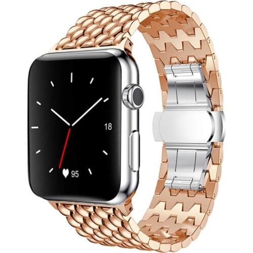 Metal strap for apple watch band 42mm 38mm 44mm 40mm apple watch 4 5 3 2 1 iwatch band stainless steel bracelet luxury watchband