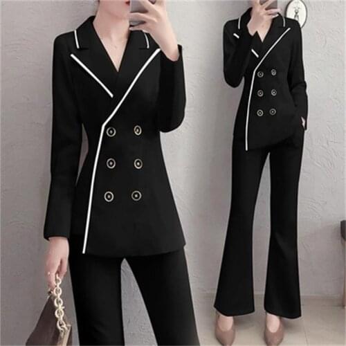 Fashion suit suit female autumn New High end British style temperament casual small suit + trousers two-piece suit women