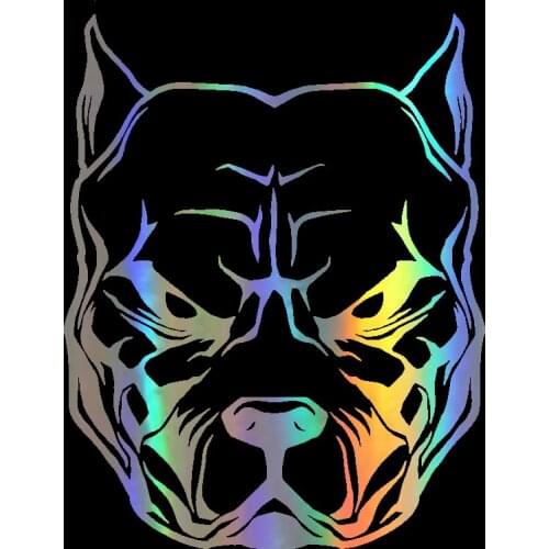 Motorcycle Sticker Dog Pattern Pit Bull Pitbull Reflective Car Stickers Moto Auto Decal Funny JDM Vinyl on Car Styling 18*15cm