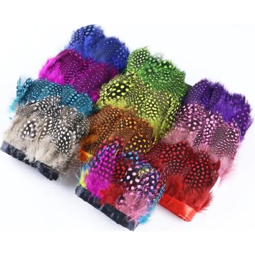 1Meter Natural Pheasant feathers Trim 5-8cm Jewelry Accessories Party Decor Guinea fowl feather Plume Ribbon Craft-Feather