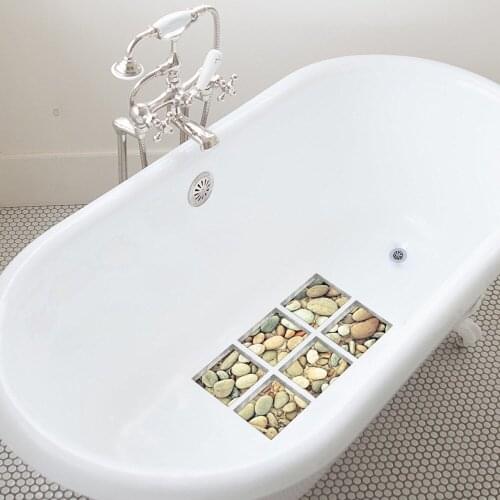 New Promotion Personality Fashion Pebbles Cobblestone Bath Shower Room Bathtub Decorative Wall Decal Home Decor Film Stickers