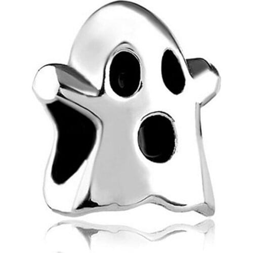 New Rhodium color elf-shaped beads suitable for Pandora bracelets beads for jewelry making