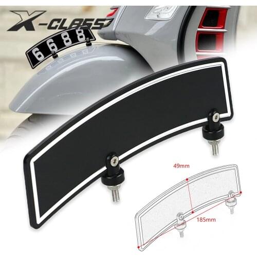 Motorcycle Front License Plate DIY Number Board CNC Aluminum Accessories for VESPA SPRINT PRIMAVERA 125 150 GTS 125 250 300 S150