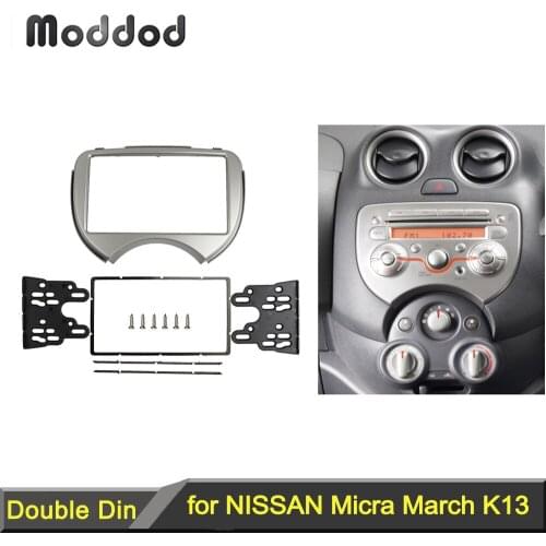 Radio Fascia for NISSAN Micra March RENAULT Pulse 2 Din DVD Stereo Panel Dash Install CD Trim Kit Face Surround Frame