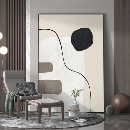 Hand-painted Oil Painting Modern Minimalist Triple Sunrise Over The Sea Living Room Sofa Backdrop Restaurant Bedroom Decorative